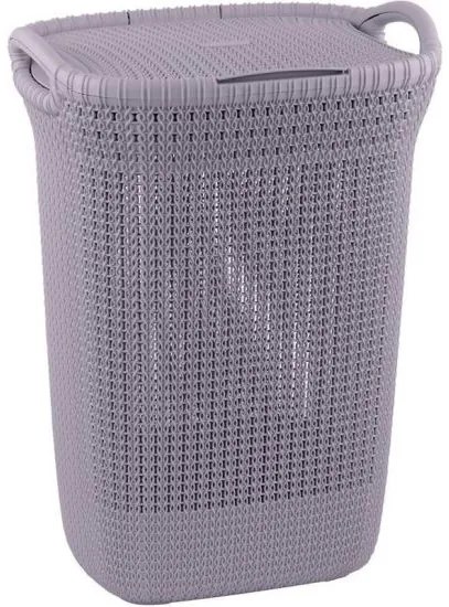 Cos rufe, 2 manere, capac, violet deschis, 57 L, 45x61x34 cm, Curver