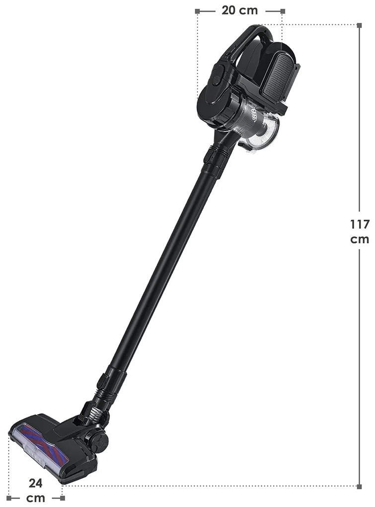 Aspirator 2in1 fara fir VAC100 Pro - negru