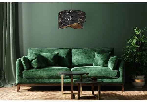 Lustră pe cablu 1xE27/60W/230V negru/auriu