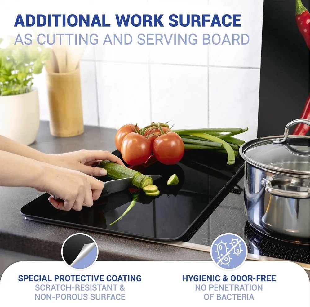 Set 2 protecții din sticlă pentru aragaz Wenko Peperoni, 52 x 30 cm