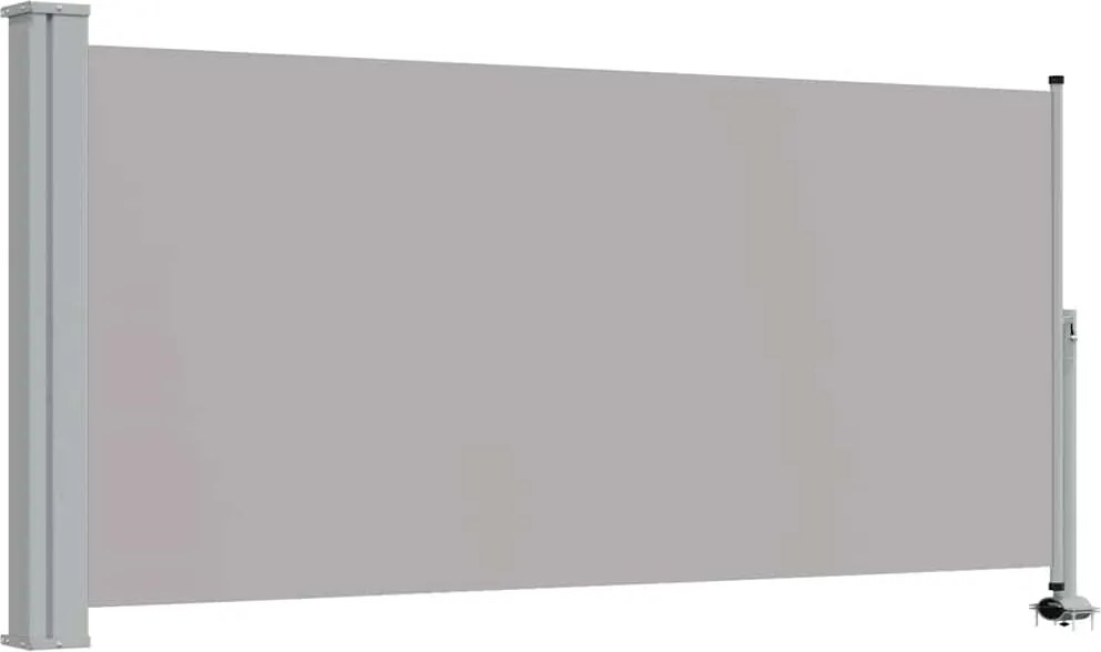 vidaXL Copertină laterală retractabilă de terasă, gri, 120 x 300 cm