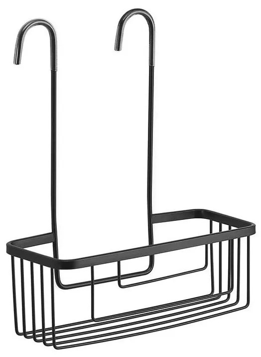 Gedy - Raft suspendat pentru duș SMART, 37,5 x 30 cm, negru mat