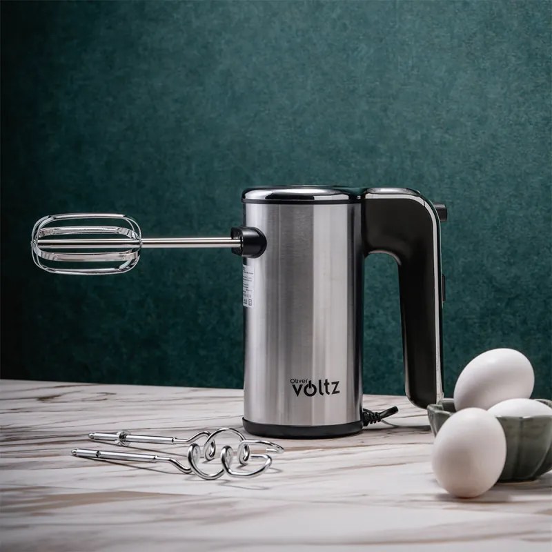 Mixer Oliver Voltz OV51110J, 500 W, 5 viteze, funcție Turbo, accesorii, oțel inoxidabil
