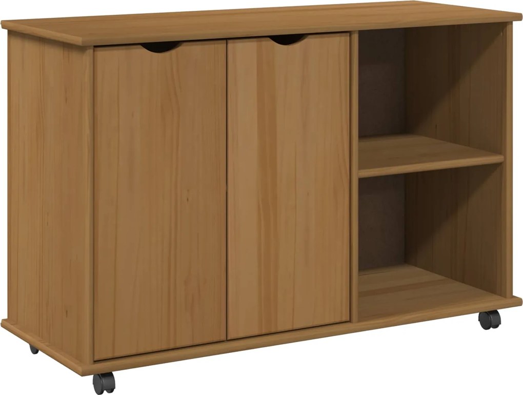 vidaXL Cabinet mobil Maro miere 100 x 39 x 65,5 cm Lemn de pin masiv