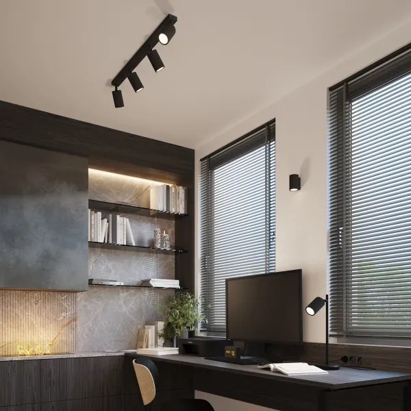 Brilagi - Aplica de perete CRESTO 1xGU10/10W/230V 10 cm neagră