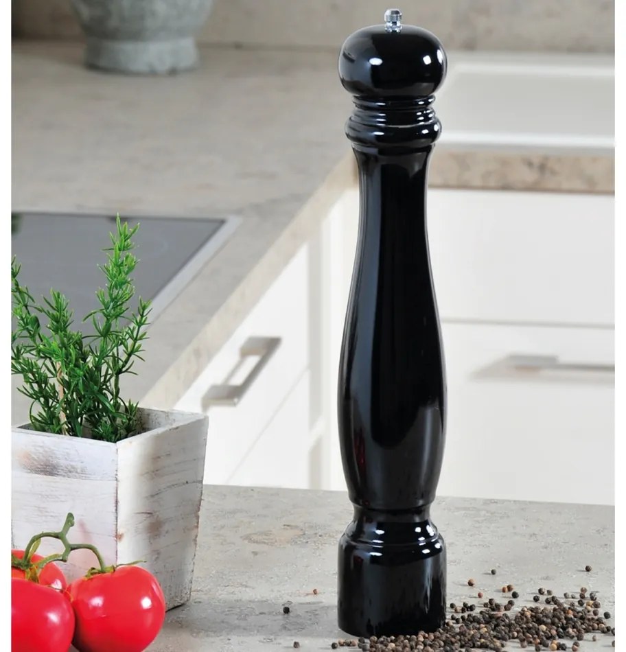 Kesper 13665 Râșniță de piper din cauciuc, negru,înălțime 40 cm
