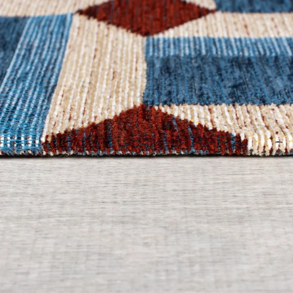Covor tip traversă albastru 60x230 cm Lennox Geometric – Flair Rugs