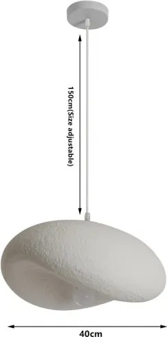 BRILAGI - Lampă suspendată pe cablu WABI SABI 1xE27/60W/230V Ø 40 cm albă