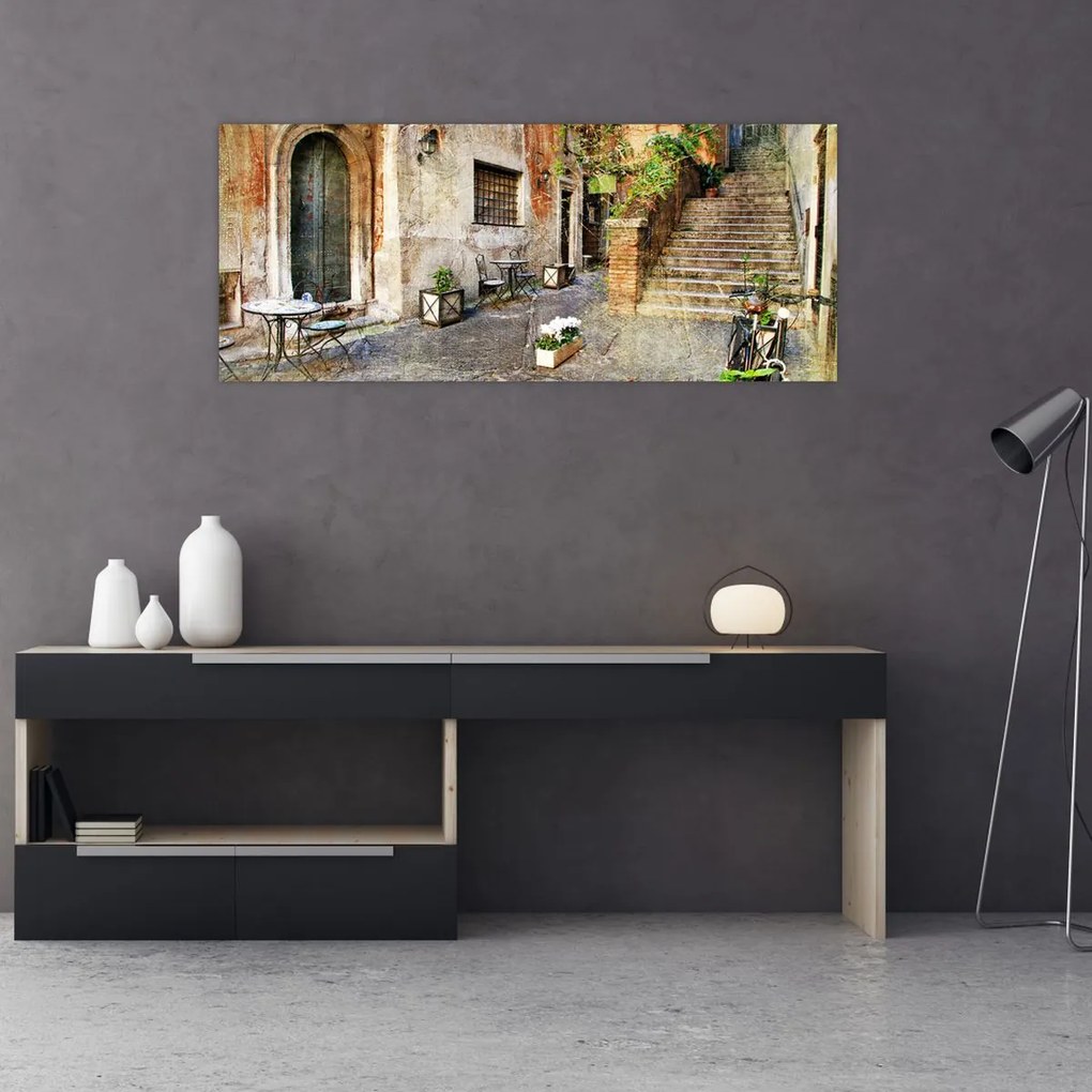 Tablou - Străzile vechi din Roma (120x50 cm)