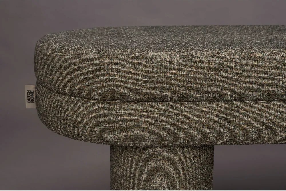 Bancă maro cu tapițerie din țesătură bouclé Fern – Dutchbone