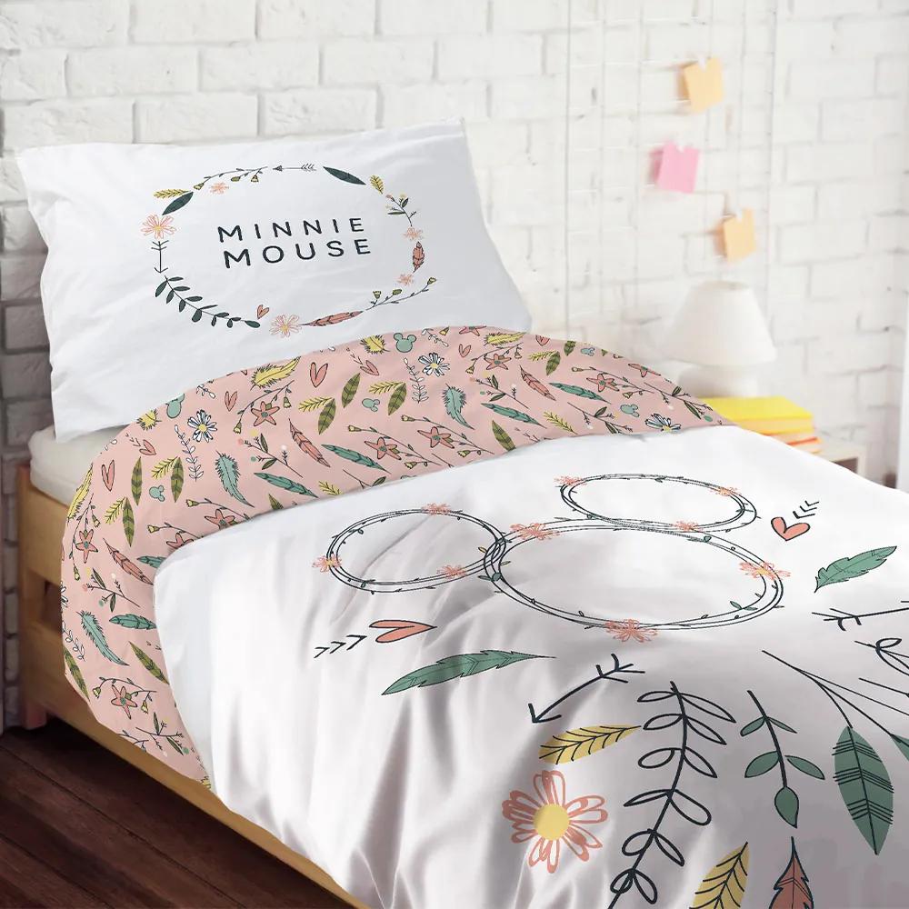 Lenjerie de pat Minnie pentru fetite alb 140x200 cm