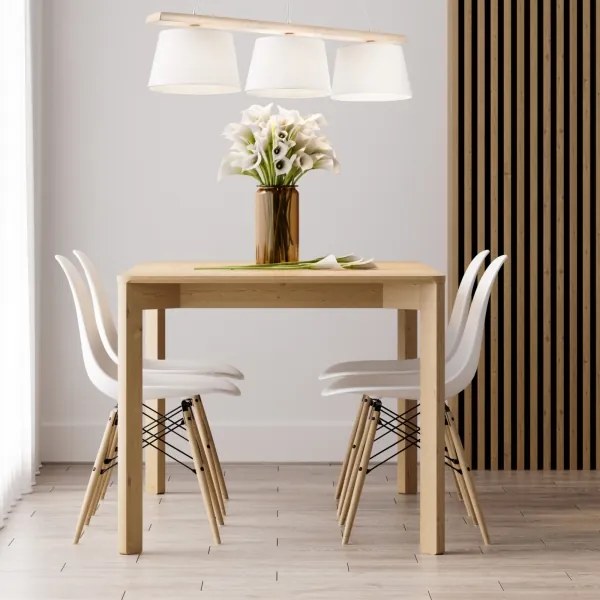 Lustru pe cablu AIDA 3xE27/60W/230V stejar/alb