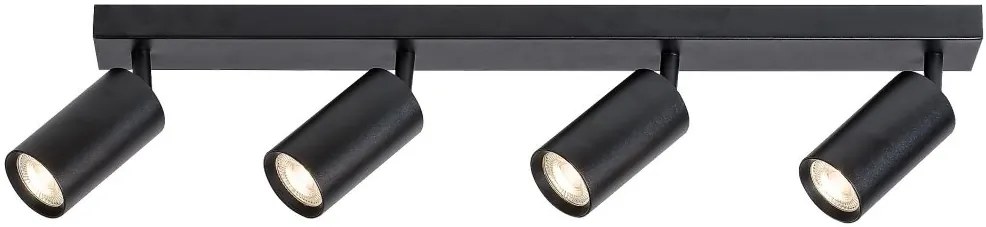 Plafoniera cu 4 spoturi directionabile design modern SOLO negru