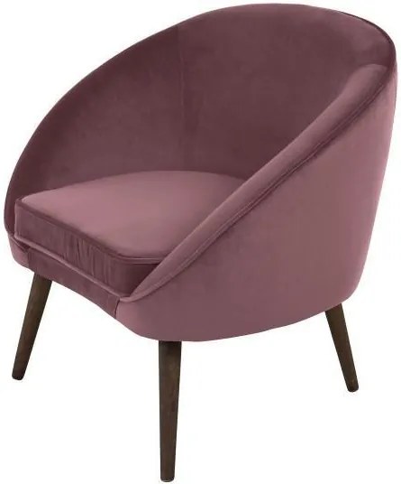 Fotoliu SAFIR din Catifea Rose - Catifea Rose Lungime (75 cm) x Latime (66 cm) x Inaltime (76 cm)