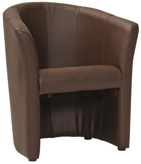 Fotoliu TM-1 piele ecologica maro inchis/wenge EK18
