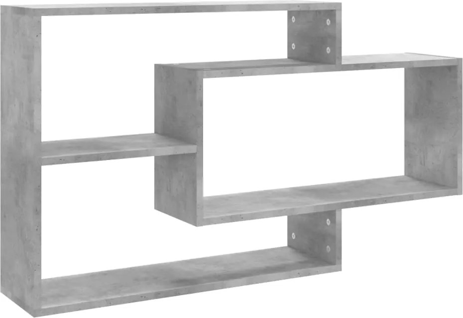 vidaXL Rafturi de perete, gri beton, 104x20x58,5 cm, lemn prelucrat