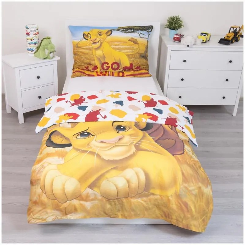 Disney Regele Leu Pride Lands Trio set de lenjerie de pat 140x200cm, 70x90 cm