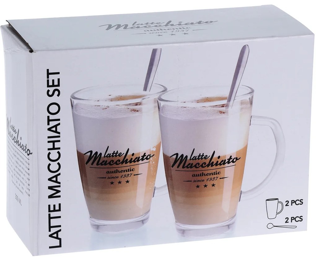 Set de pahare pentru Latte Macchiato 300 ml, 2 buc.