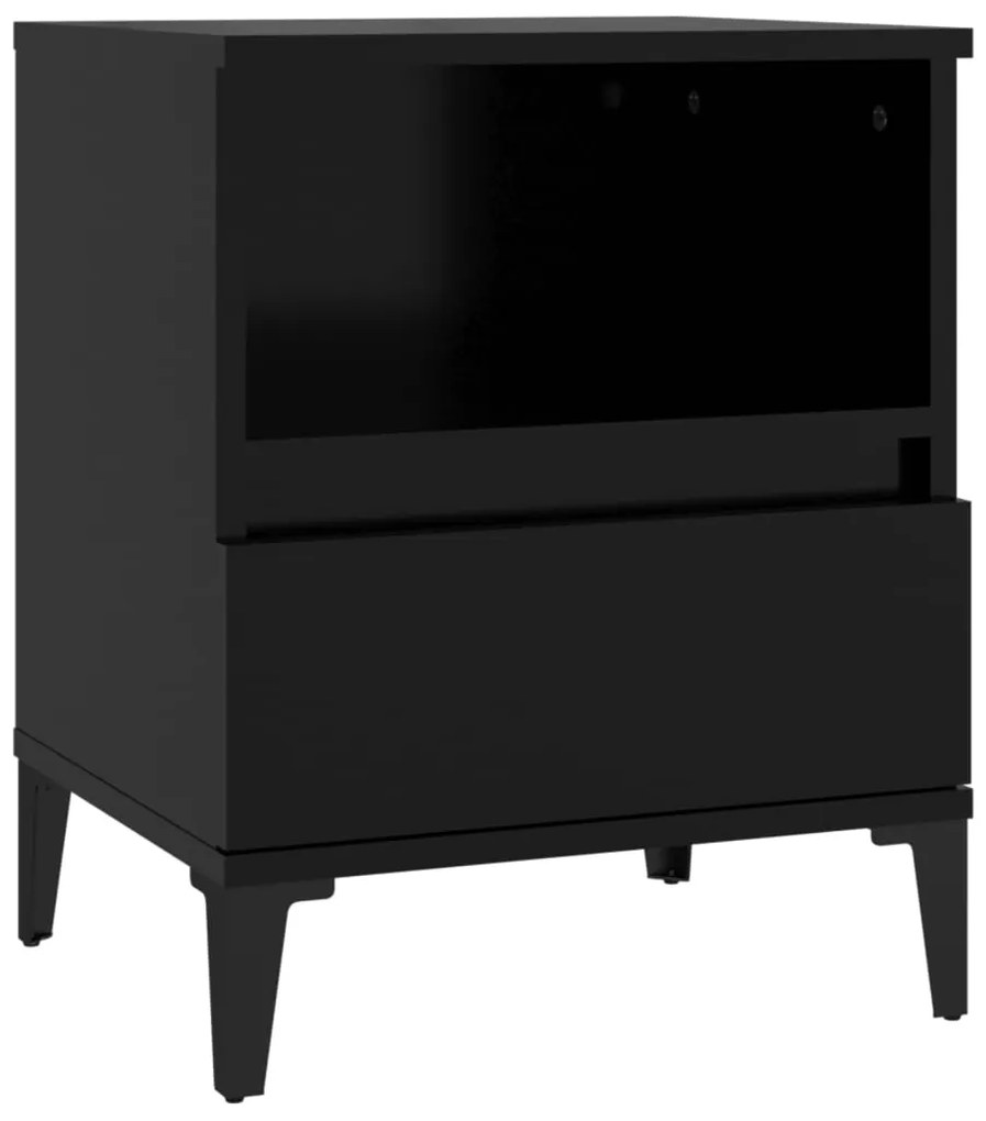 821812 vidaXL Noptiere, negru, 40x35x50 cm