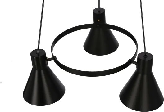 Lustră pe cablu MORE 3xE27/40W/230V negru