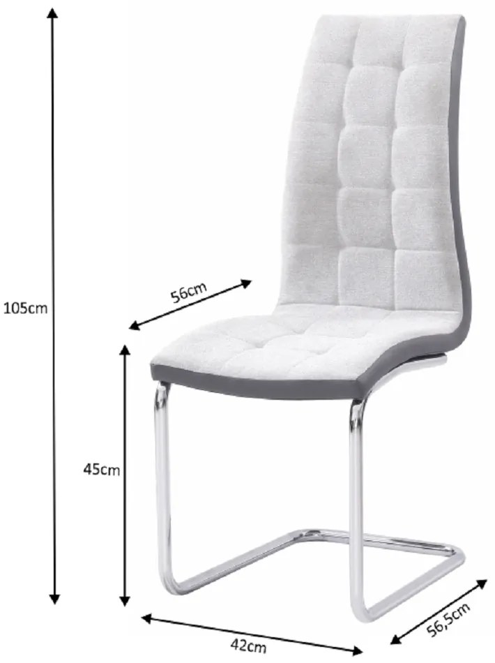 Scaun de sufragerie Santa new (gri deschis + gri închis). 772784