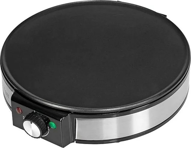 Aparat pentru preparat clatite Zilan ZLN2922 Negru Inox, 1200W, Diametru plita 30cm, Temperatura ajustabila,