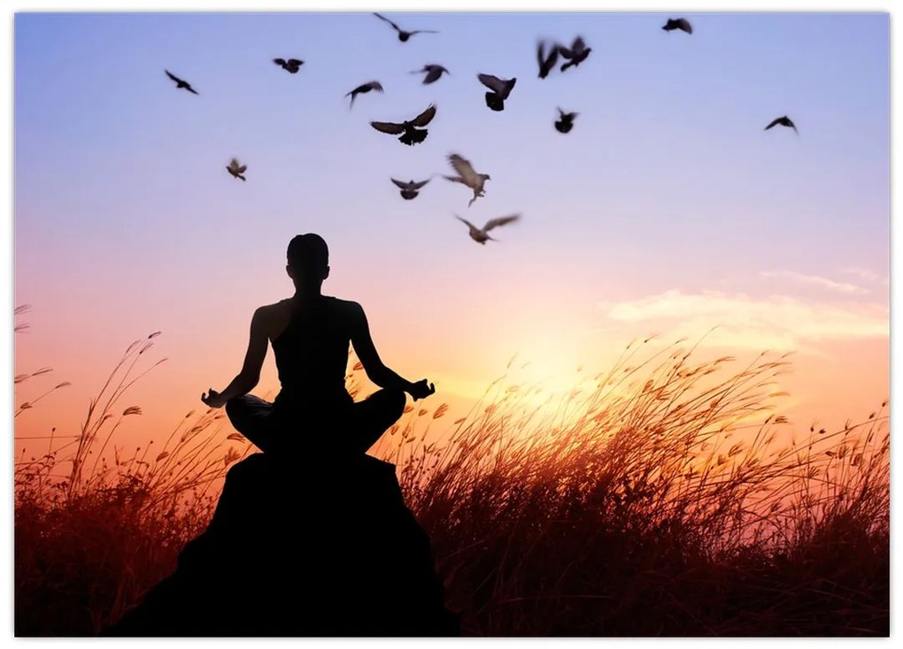 Tablou pe sticlă - Meditații (70x50 cm)