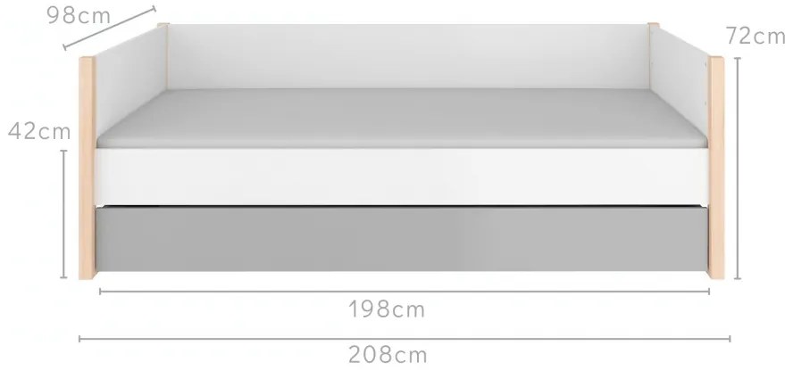 Pat copii Pinette 90x200 cm