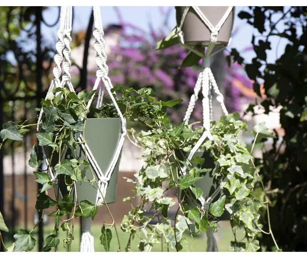Suport suspendat pentru ghiveci de flori din material textil ø 10 cm (înălțime 120 cm) Macramé – Artevasi
