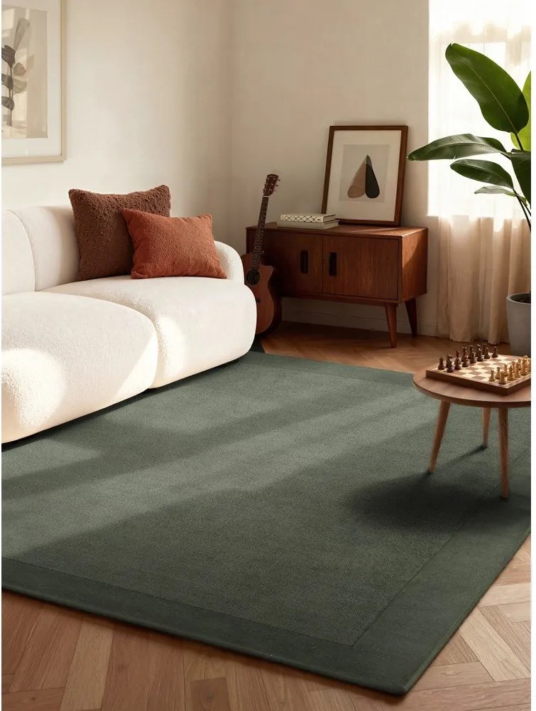 Covor verde închis țesut manual din amestesc de lână 80x150 cm Kari – Villeroy&amp;Boch