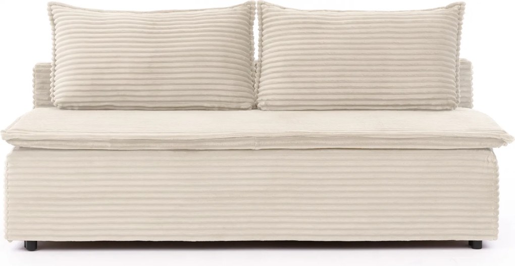 Canapea rozkladana Firioza cu spațiu de depozitare - bej plusz Tilia 03