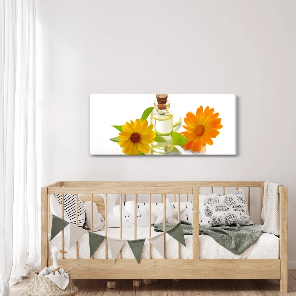Tablou cu ulei de flori (120x50 cm)