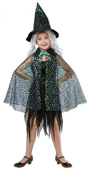 Vrăjitoare Shiny costum 120/130 cm