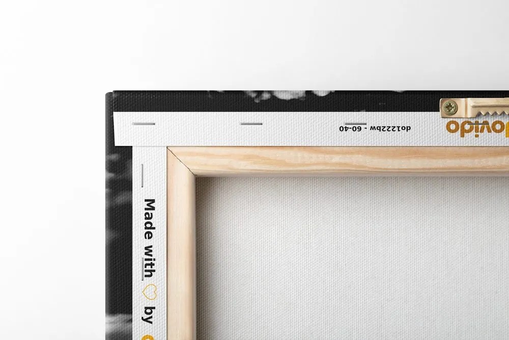 Tablou înger cu crucea în design alb-negru