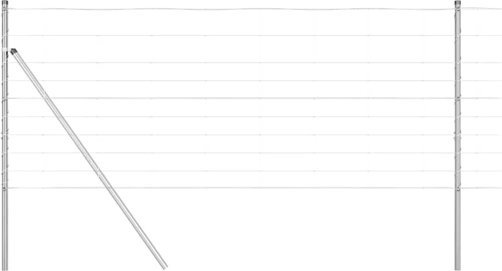 vidaXL Stâlp de gard. Galvanizat 50 x 1 m Oțel