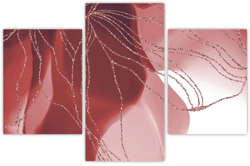 Tablou - Floare abstractă roșie N⁰1 (90x60 cm)