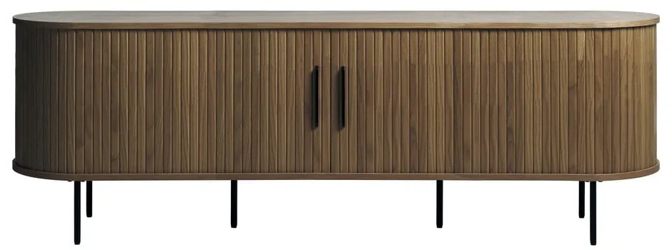 Comodă TV maro cu aspect de lemn de stejar 180x56x45 cm Nola – Unique Furniture