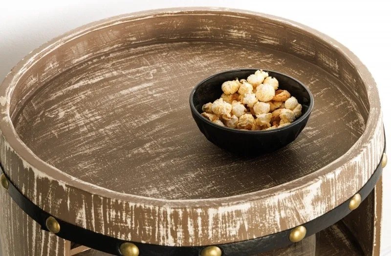 Butoi suport pentru sticle si pahare de vin Bodega 97cm natur