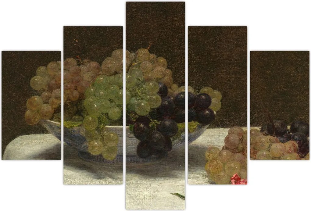 Tablou - Henri Fantin-Latour, Still Life with Grapes and a Carnation, reproducere (150x105 cm)