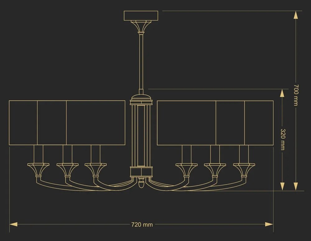 Candelabru 6 brate design clasic realizat manual Decor