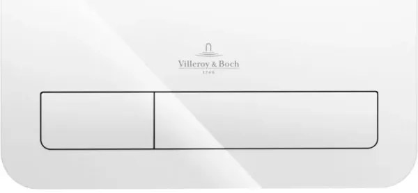 Clapeta actionare rezervor WC incastrat, Villeroy&amp;Boch ViConnect, sticla alb lucios, 922400RE