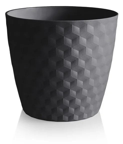 Ghiveci reciclat mat Ruby 36 cm,  antracit, 36 cm