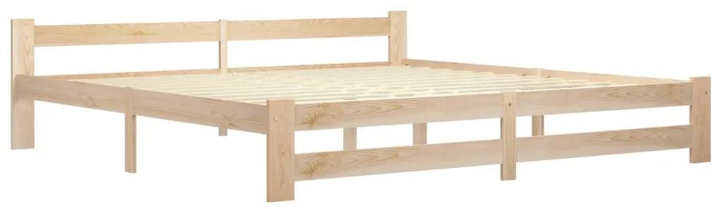 Cadru de pat, 200 x 200 cm, lemn masiv de pin Maro deschis, 200 x 200 cm