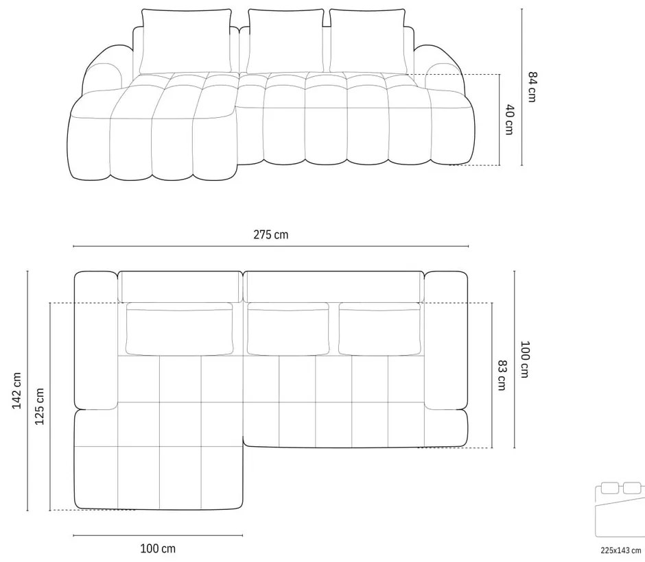 Colțar verde extensibil/cu spațiu de depozitare cu tapițerie din catifea (cu colț pe partea stângă/cu șezlong) Linz – Cosmopolitan Design
