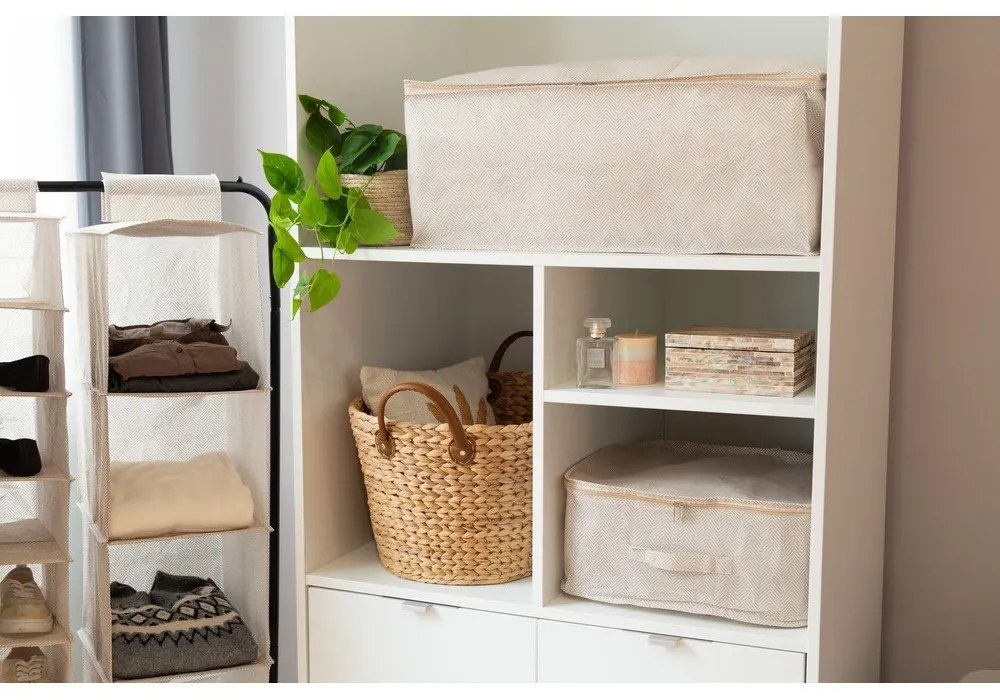 Cutie de depozitare pentru haine din material textil Nancy – Compactor