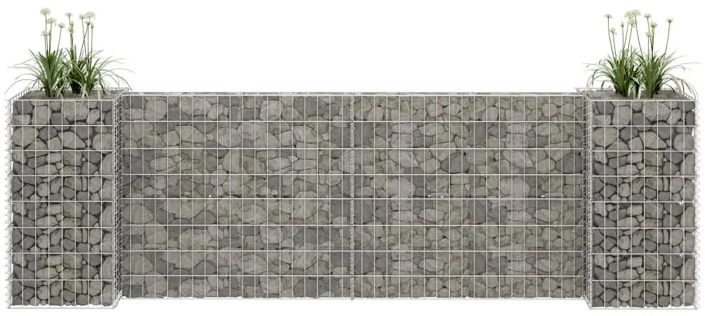 vidaXL Jardinieră gabion in formă de h, 260 x 40 x 80 cm, sârmă oțel