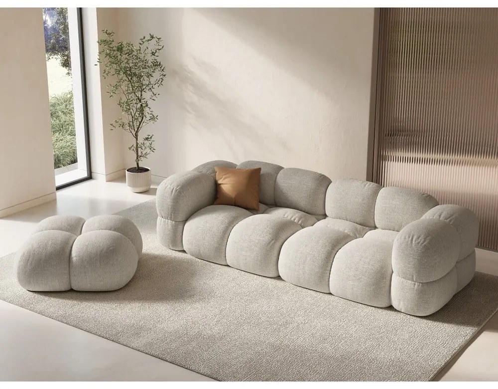 Canapea bej 250 cm Loretto – Cosmopolitan Design