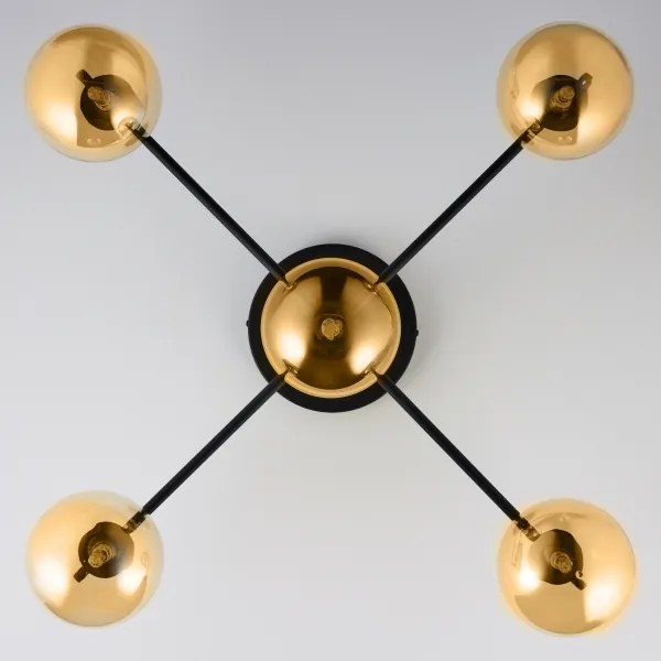 Lustră aplicată Jupiter 2032 FIGARO 5xG9/10W/230V negru/auriu/bej