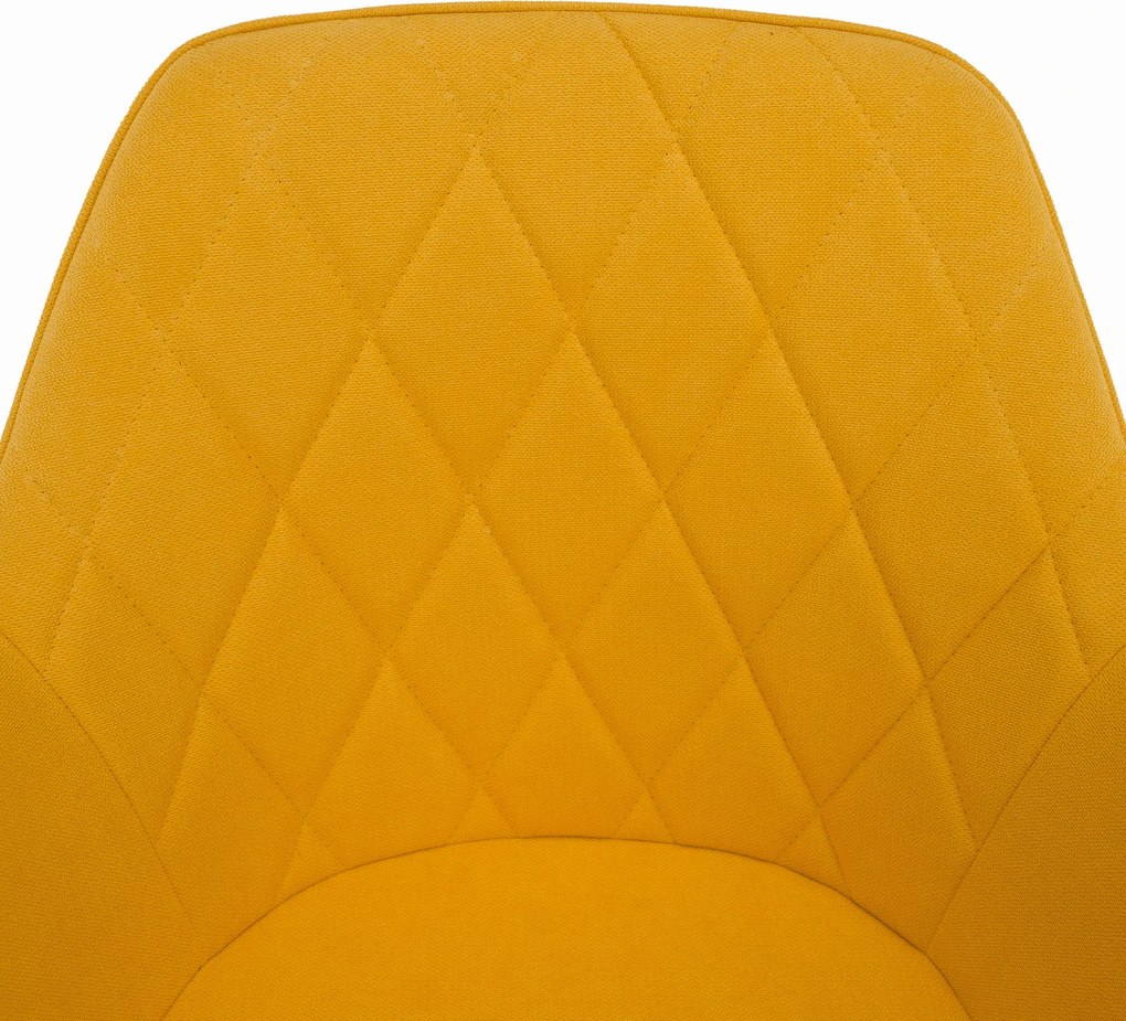 Scaun de birou, material galben/alb, SANTY