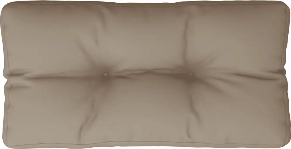 vidaXL Pernă de paleți, gri taupe, 80x40x12 cm, material textil